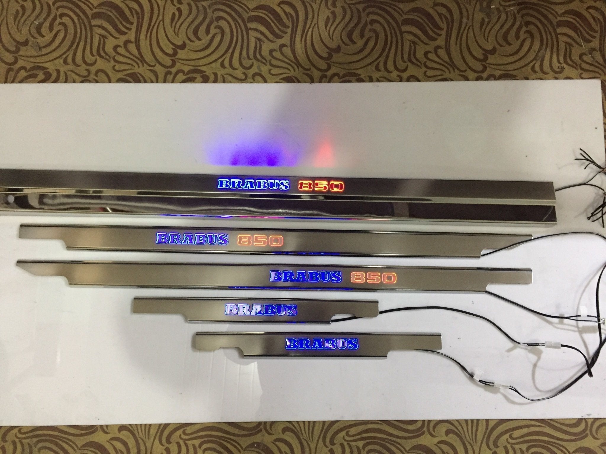 Brabus 850 LED Illuminated Door Sills 4 or 5 pcs for Mercedes-Benz G-Class W463 - Custom Class