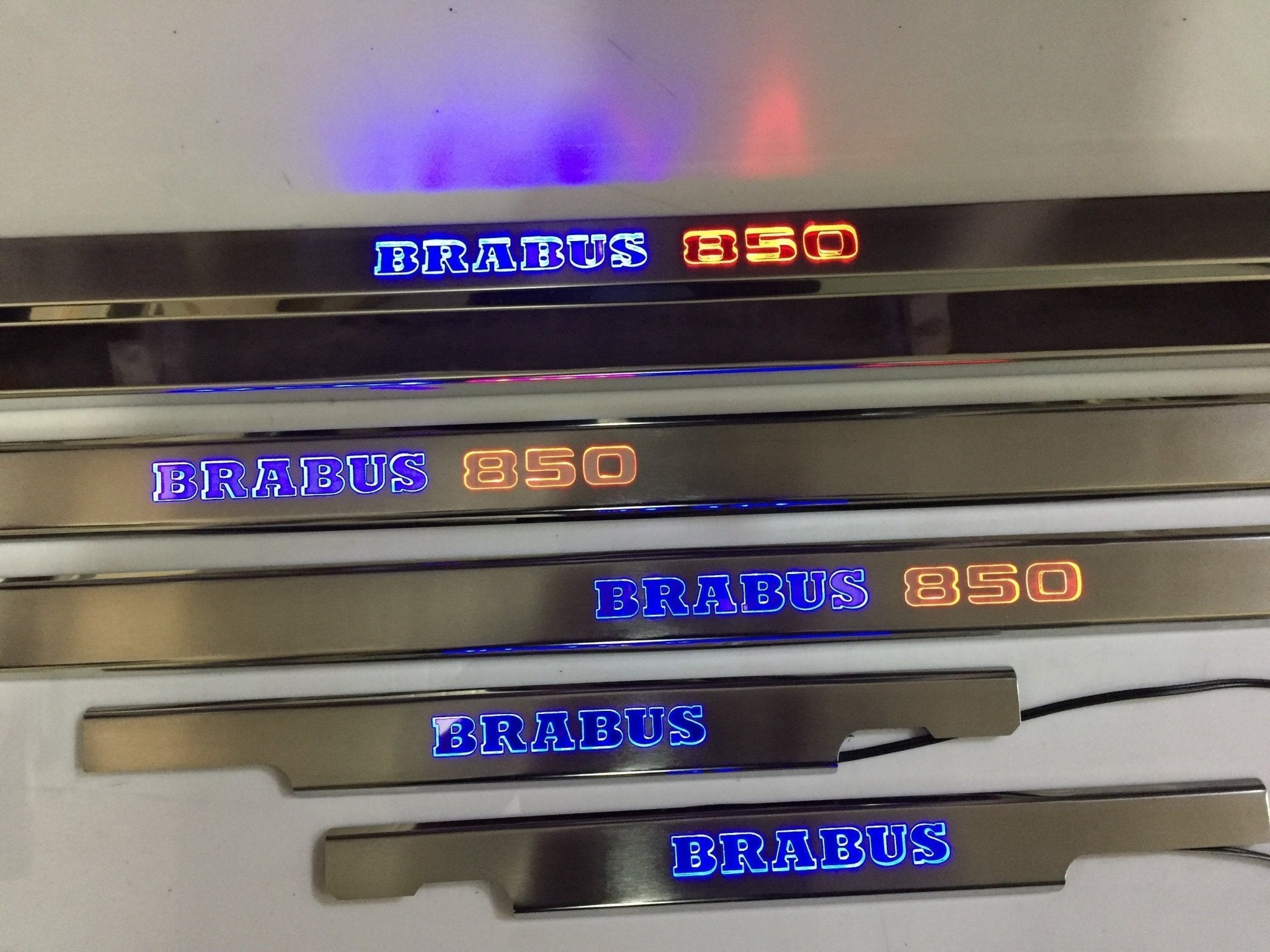 Brabus 850 LED Illuminated Door Sills 4 or 5 pcs for Mercedes-Benz G-Class W463 - Custom Class