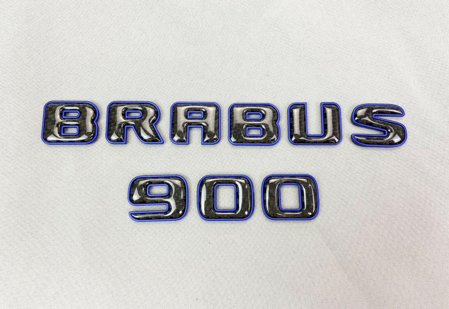 Brabus 900 emblem logo Blue metallic with carbon for Mercedes-Benz W463 W463A W464 G-Class