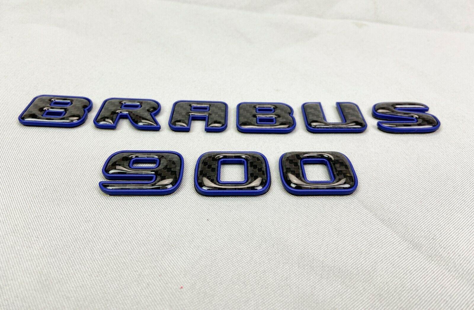 Brabus 900 emblem logo Blue metal with carbon for Mercedes-Benz W463 W463A W465 G-Class - Custom Class