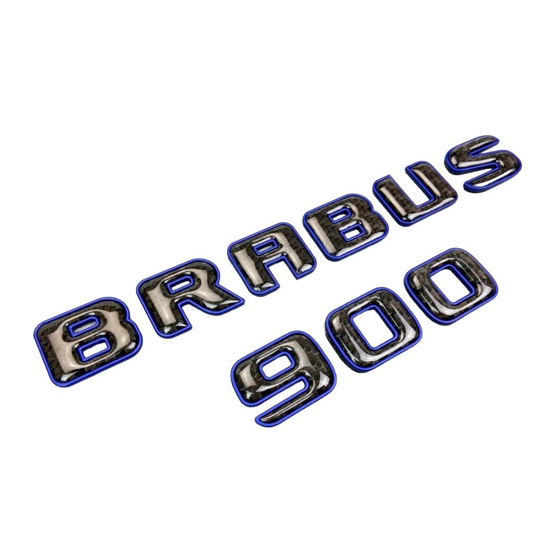 Brabus 900 emblem logo Blue metal with carbon for Mercedes-Benz W463 W463A W465 G-Class - Custom Class