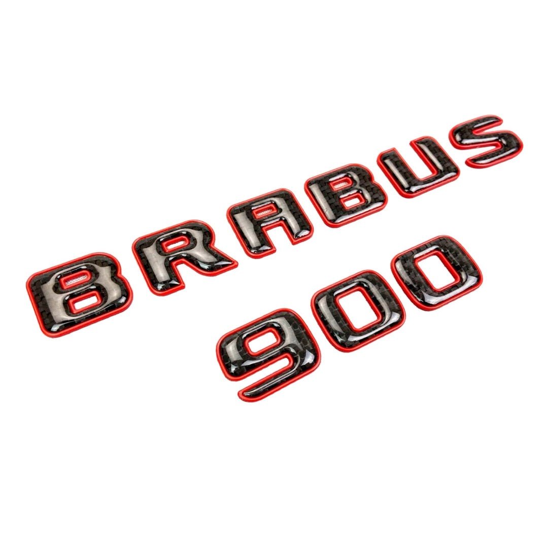 Brabus 900 emblem logo red metal with carbon for Mercedes-Benz W463 W463A W465 G-Class - Custom Class