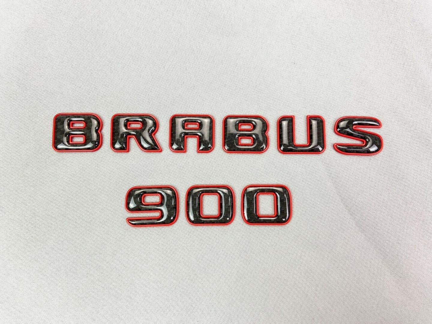 Brabus 900 emblem logo red metal with carbon for Mercedes-Benz W463 W463A W465 G-Class - Custom Class