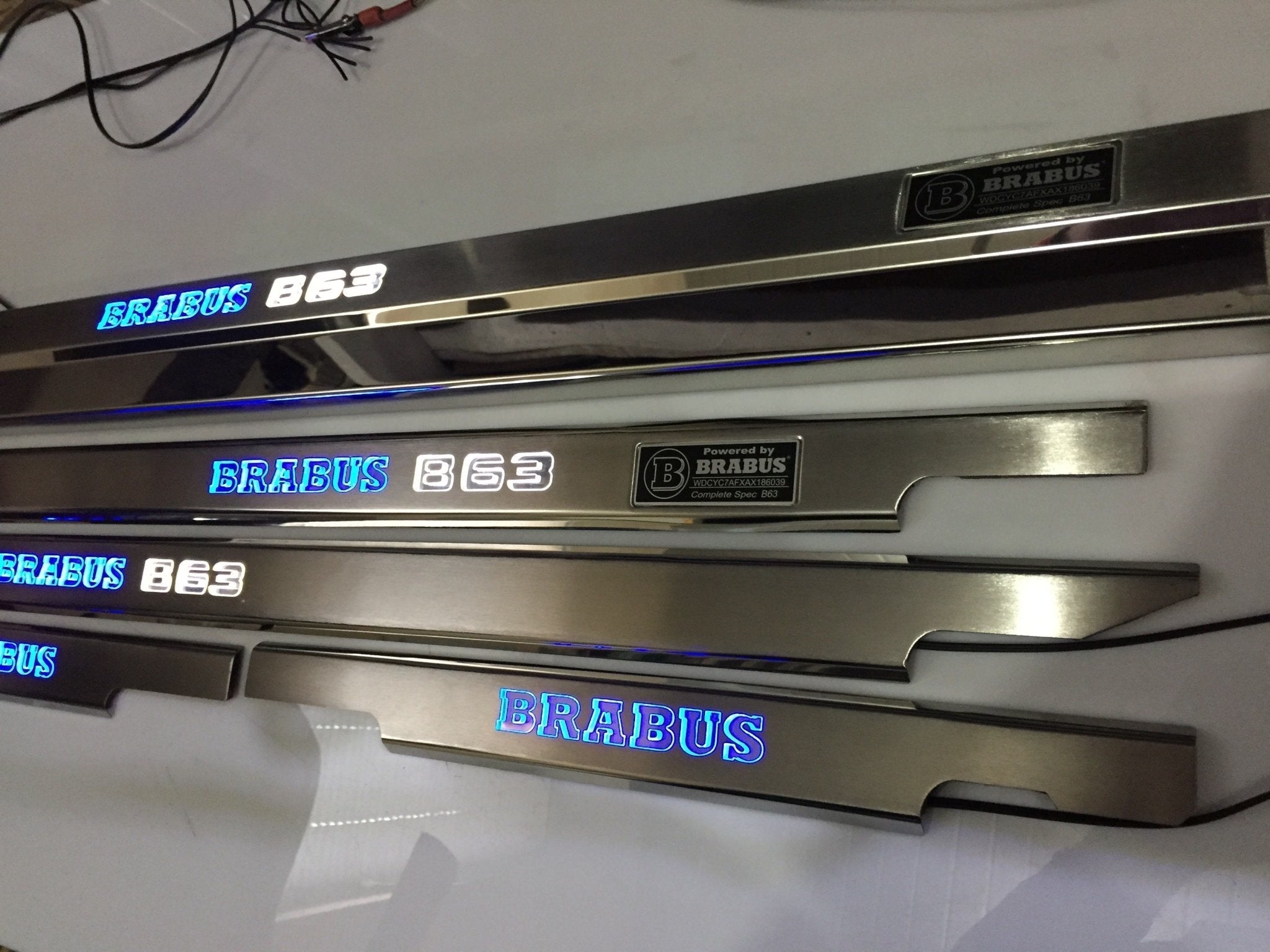 Brabus B63 LED Illuminated Door Sills 4 or 5 pcs for Mercedes-Benz G-Class W463 - Custom Class