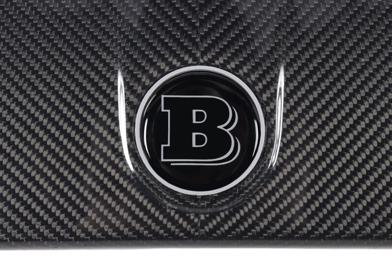 Brabus badge logo emblem 55mm 2-component grey metal for hood trunk for Mercedes-Benz G-Wagon G-Class W463 W463A - Custom Class