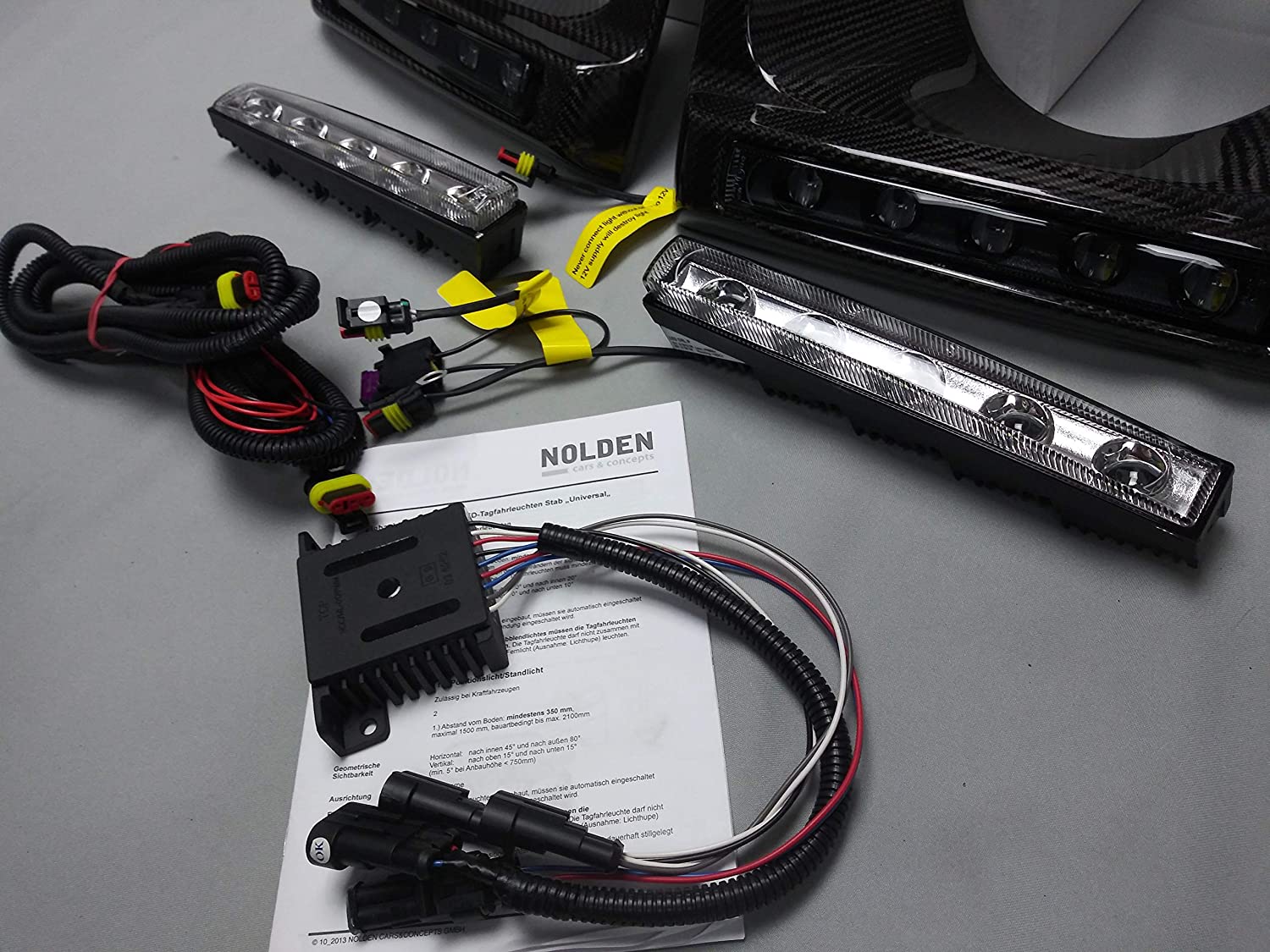 Brabus Carbon Front Headlight Covers with LEDs for Mercedes W463 G Wagon - Custom Class