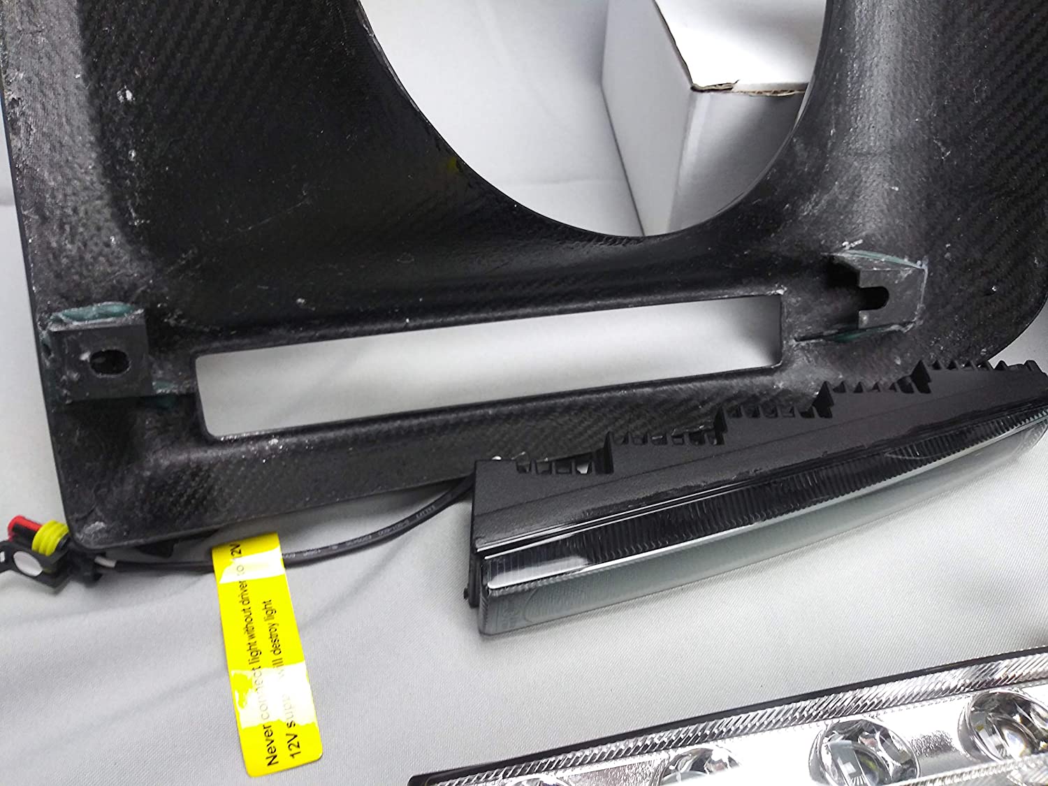 Brabus Carbon Front Headlight Covers with LEDs for Mercedes W463 G Wagon - Custom Class