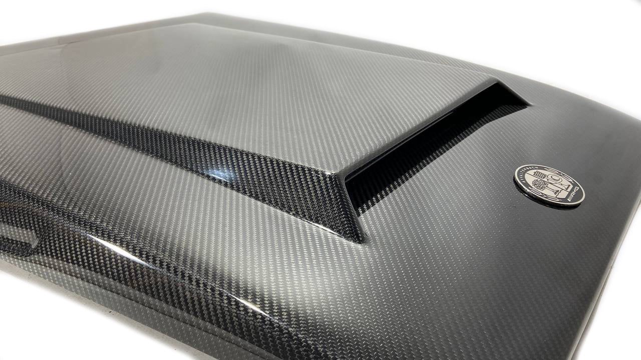 Brabus Carbon Hood Scoop with Badge for Mercedes W463 G Wagon - Custom Class