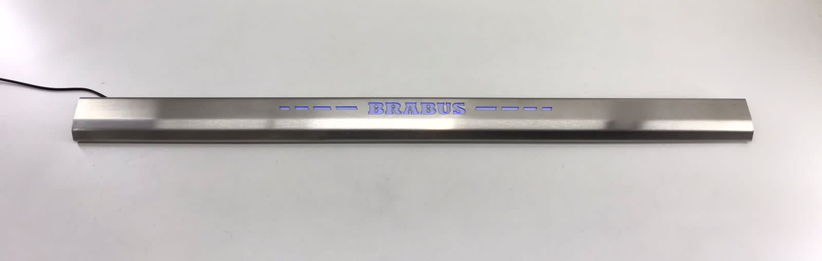 Brabus chrome rear tailgate blue LED illuminated door sill for Mercedes-Benz W463A W464 G-class - Custom Class