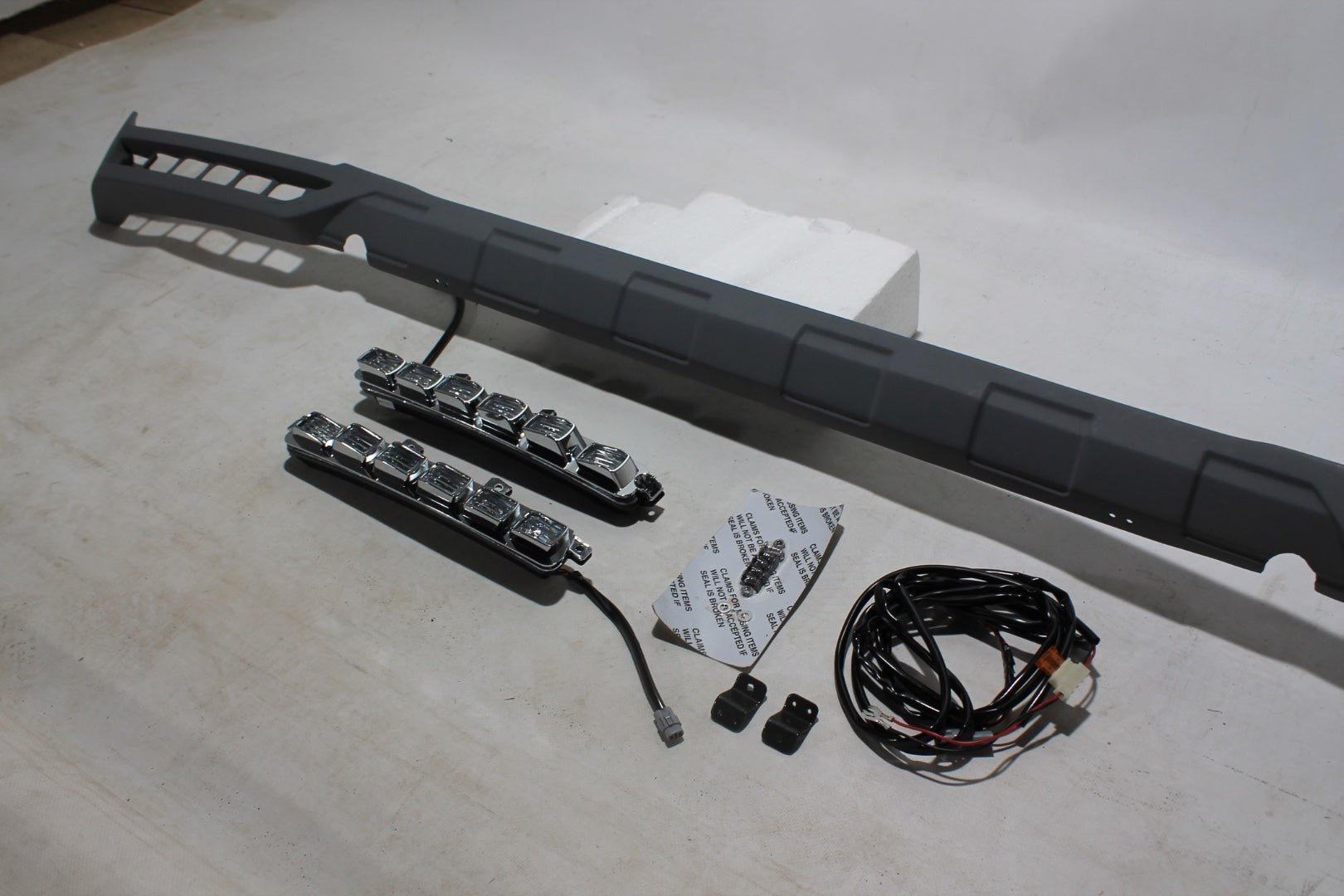 Brabus Fiberglass Front Bumper Diffuser with LED Lights for Mercedes-Benz G-Wagon W463 G63 - Custom Class