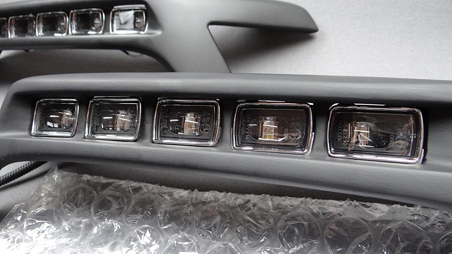 Brabus front AMG bumper fiberglass lip spoiler with LEDs for 4x4 Squared Mercedes W463 G Wagon - Custom Class