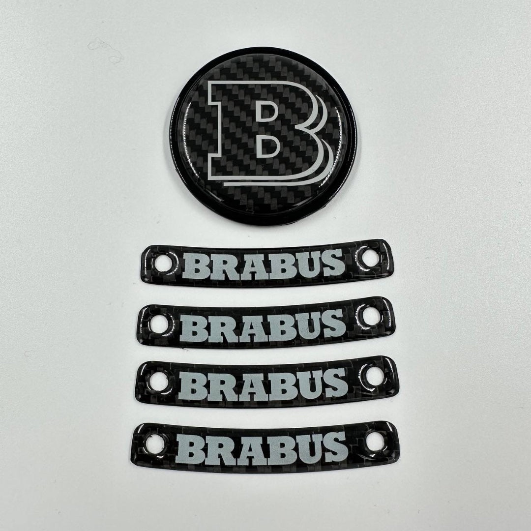Brabus Grey badge logo emblem set for Mercedes-Benz W463A W464 G-Class - Custom Class