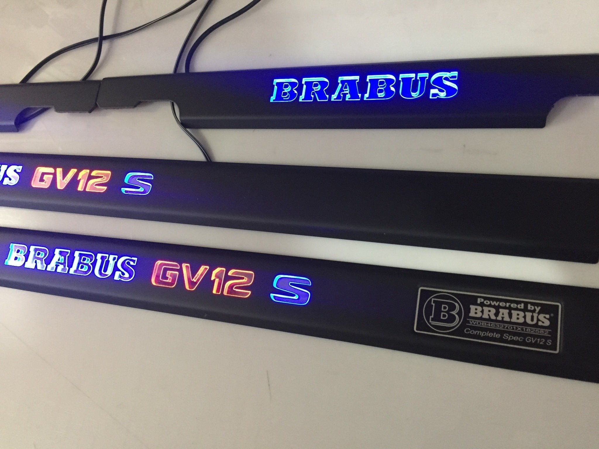 Brabus GV12 S LED Illuminated Door Sills 4 or 5 pcs for Mercedes-Benz G-Class W463 - Custom Class