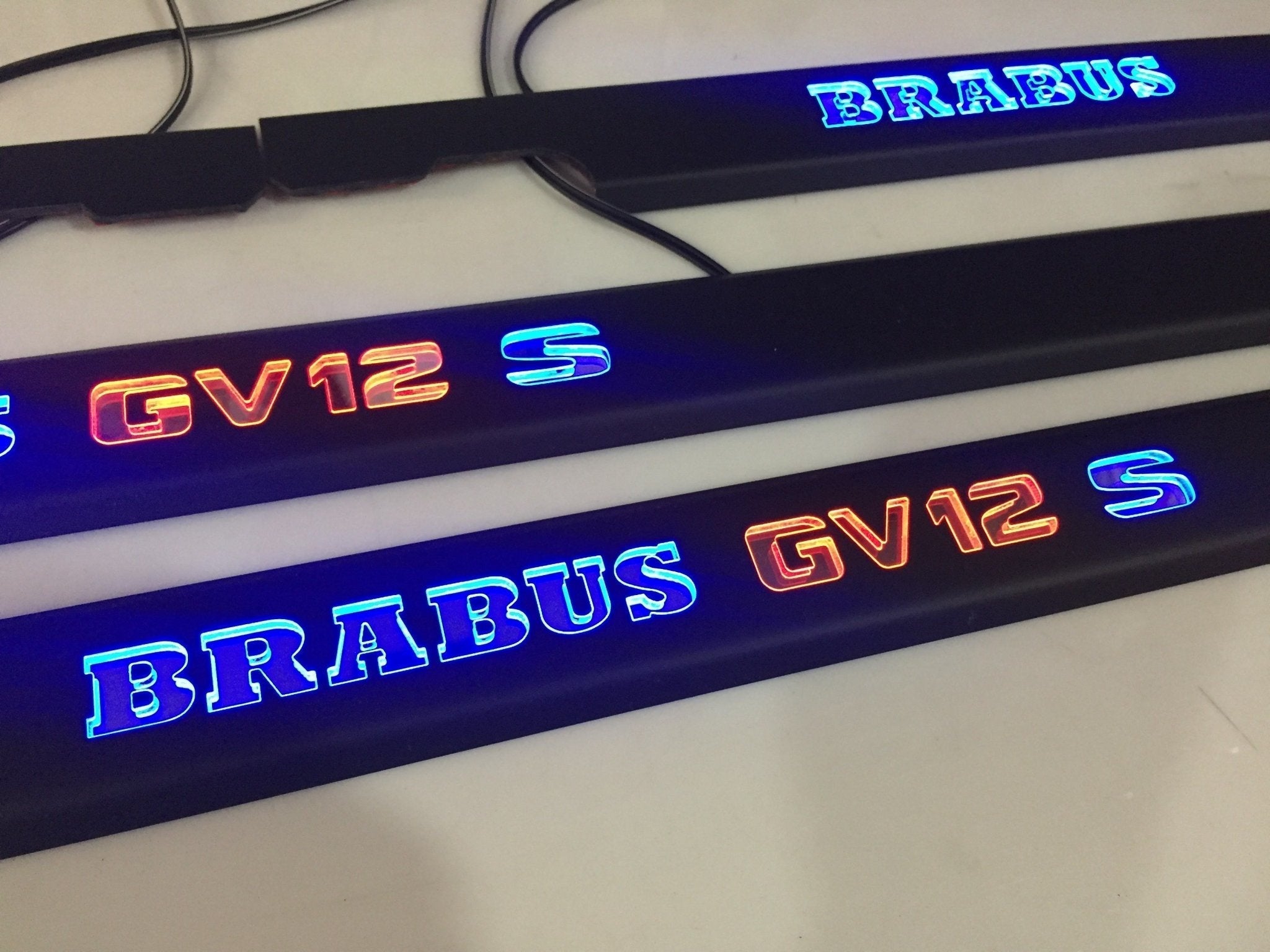 Brabus GV12 S LED Illuminated Door Sills 4 or 5 pcs for Mercedes-Benz G-Class W463 - Custom Class