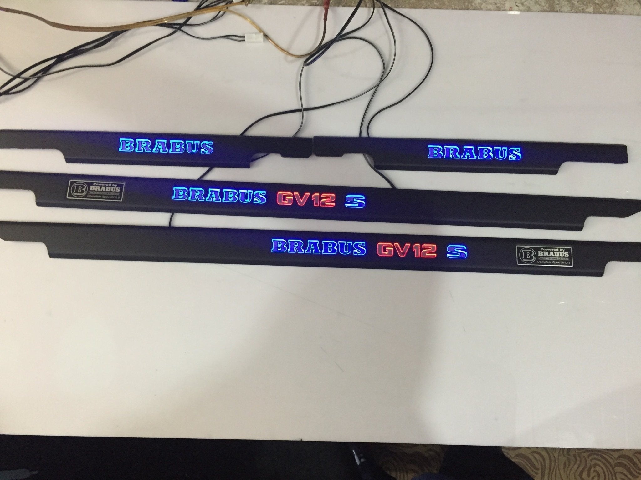 Brabus GV12 S LED Illuminated Door Sills 4 or 5 pcs for Mercedes-Benz G-Class W463 - Custom Class