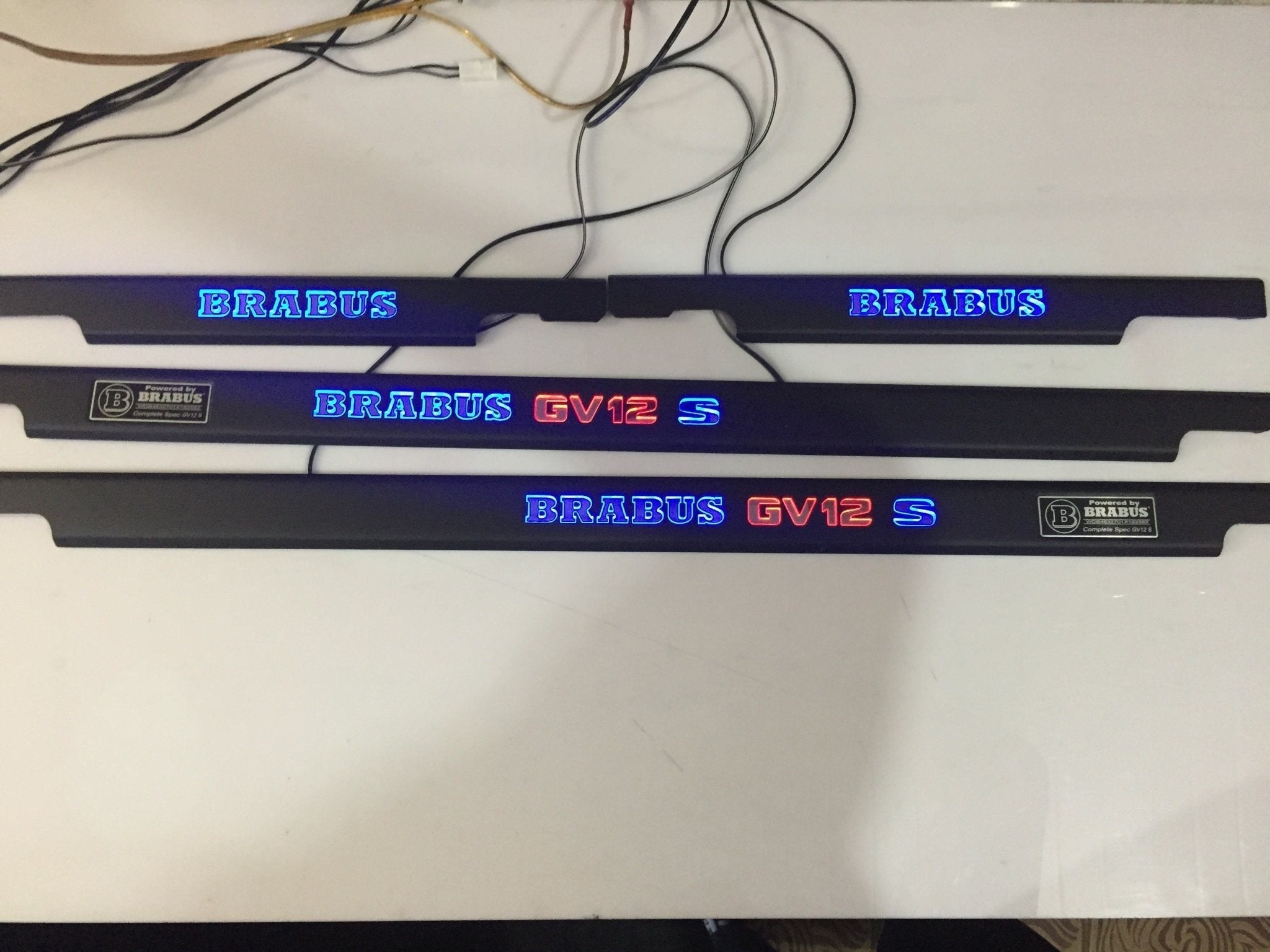 Brabus GV12 S LED Illuminated Door Sills 4 or 5 pcs for Mercedes-Benz G-Class W463 - Custom Class