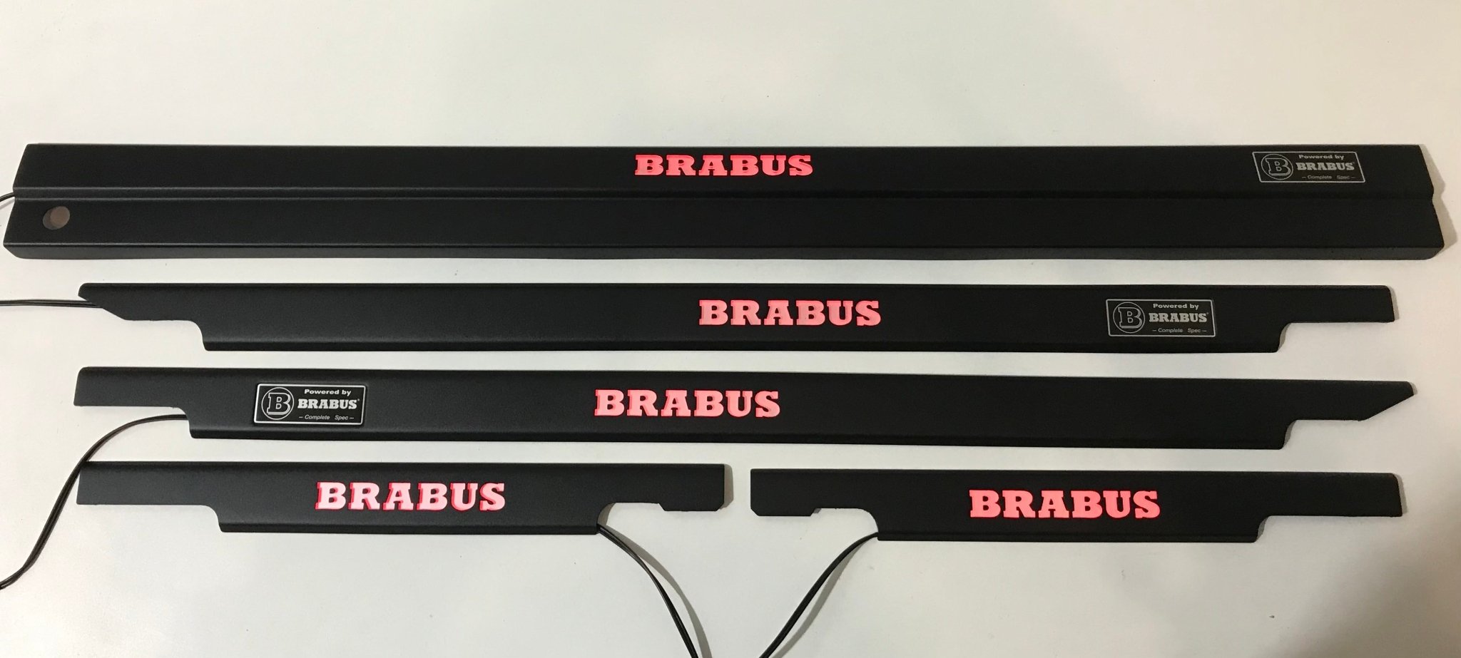 Brabus black door sills with red LEDs for Mercedes-Benz G-Class W463 - Custom Class