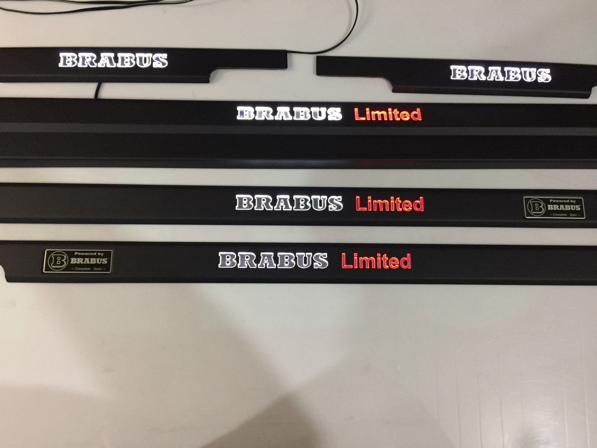 Black door sills Brabus Limited white orange LEDs for Mercedes-Benz G-Class W463 - Custom Class