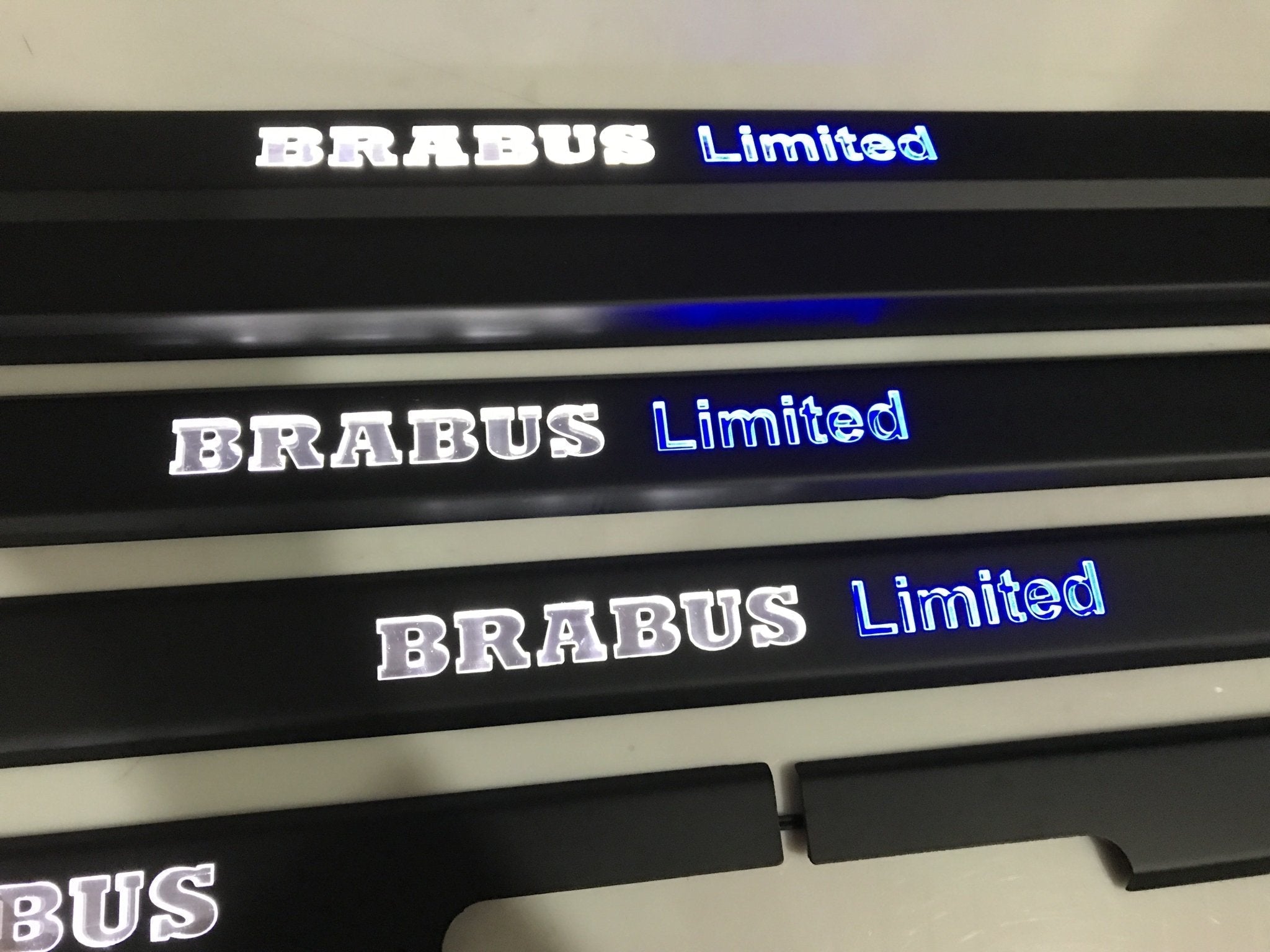 Black door sills Brabus Limited white blue LEDs for Mercedes-Benz G-Class W463 - Custom Class