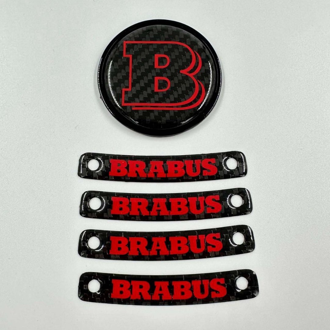 Brabus RED badge logo emblem set for Mercedes-Benz W463A W464 G-Class - Custom Class