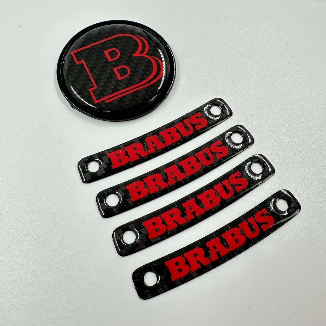 Brabus RED badge logo emblem set for Mercedes-Benz W463A W464 G-Class - Custom Class