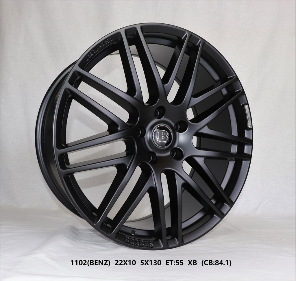 BRABUS Rims R22 BLACK MATT for Mercedes-Benz W463 W463A G-Class - Custom Class