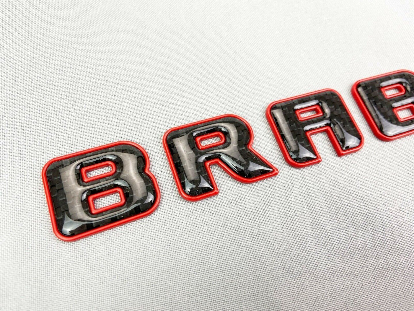 Brabus ROCKET style emblem logo red metallic with carbon for Mercedes-Benz W463 W463A W464 G-Class