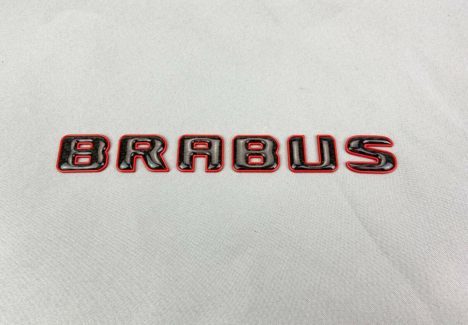 Brabus ROCKET style emblem logo red metal with carbon for Mercedes-Benz W463 W463A W465 G-Class - Custom Class