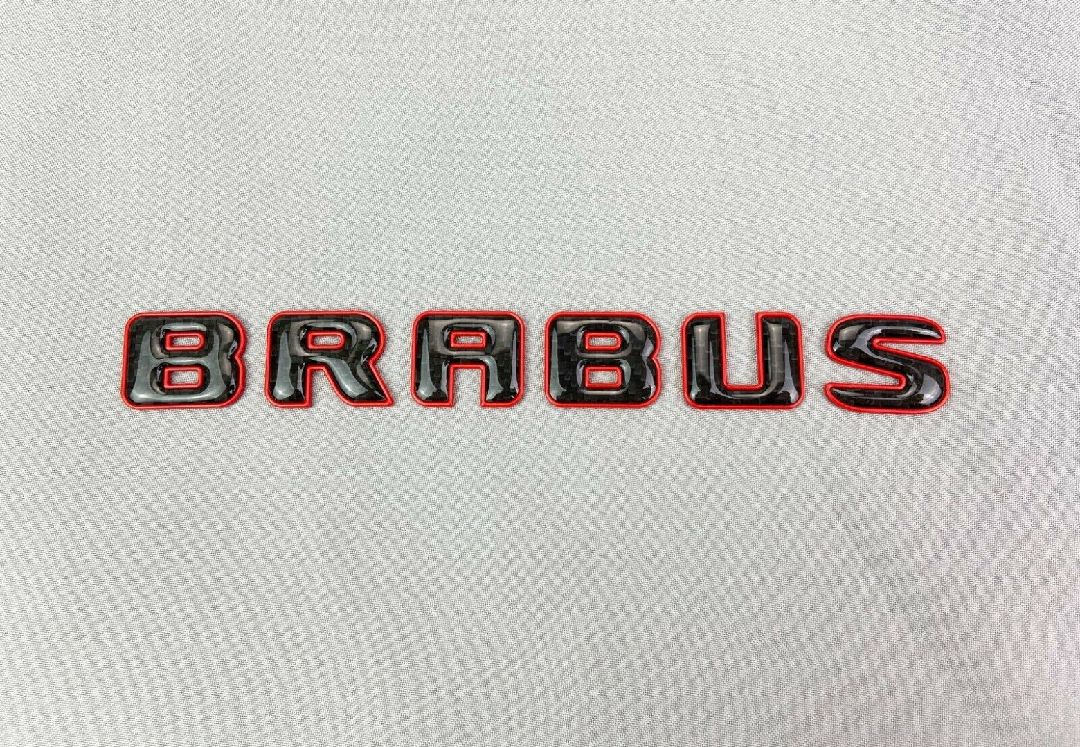 Brabus ROCKET style emblem logo red metal with carbon for Mercedes-Benz W463 W463A W465 G-Class - Custom Class