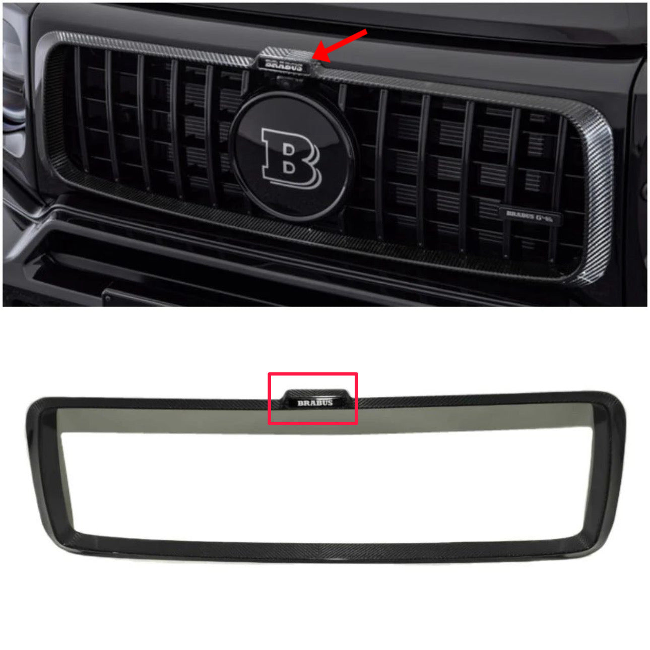 Brabus sticker for grille trim Mercedes-Benz W463A W464 G-Class from Custom Class, made with silicone.