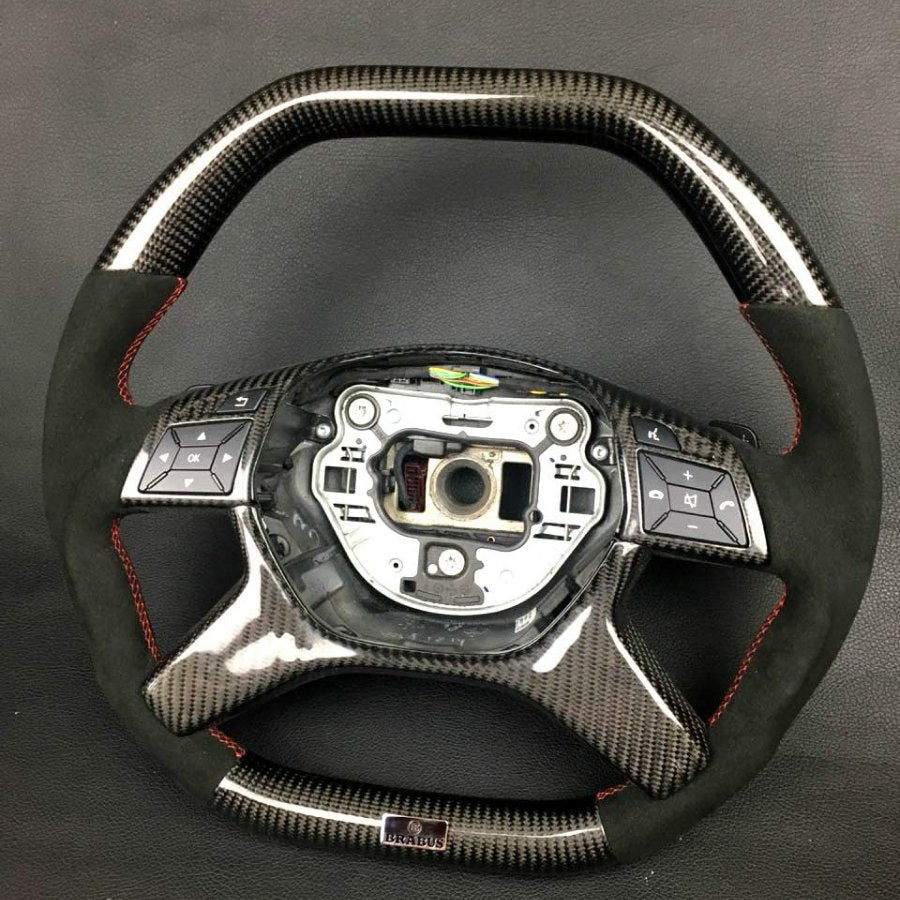 Brabus Style Carbon Steering Wheel for Merceges-Benz ML GL GLS GLE W463 W212 - Custom Class