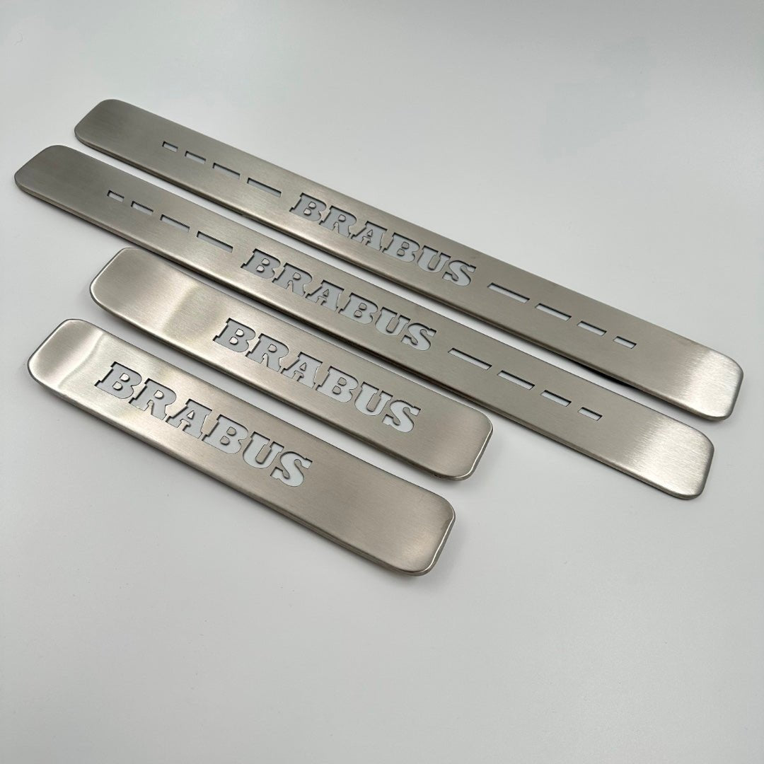 Brabus style Door Sills Metal Red LED Illumination 4 pcs for Mercedes-Benz G-Wagon w463a w464 - Custom Class