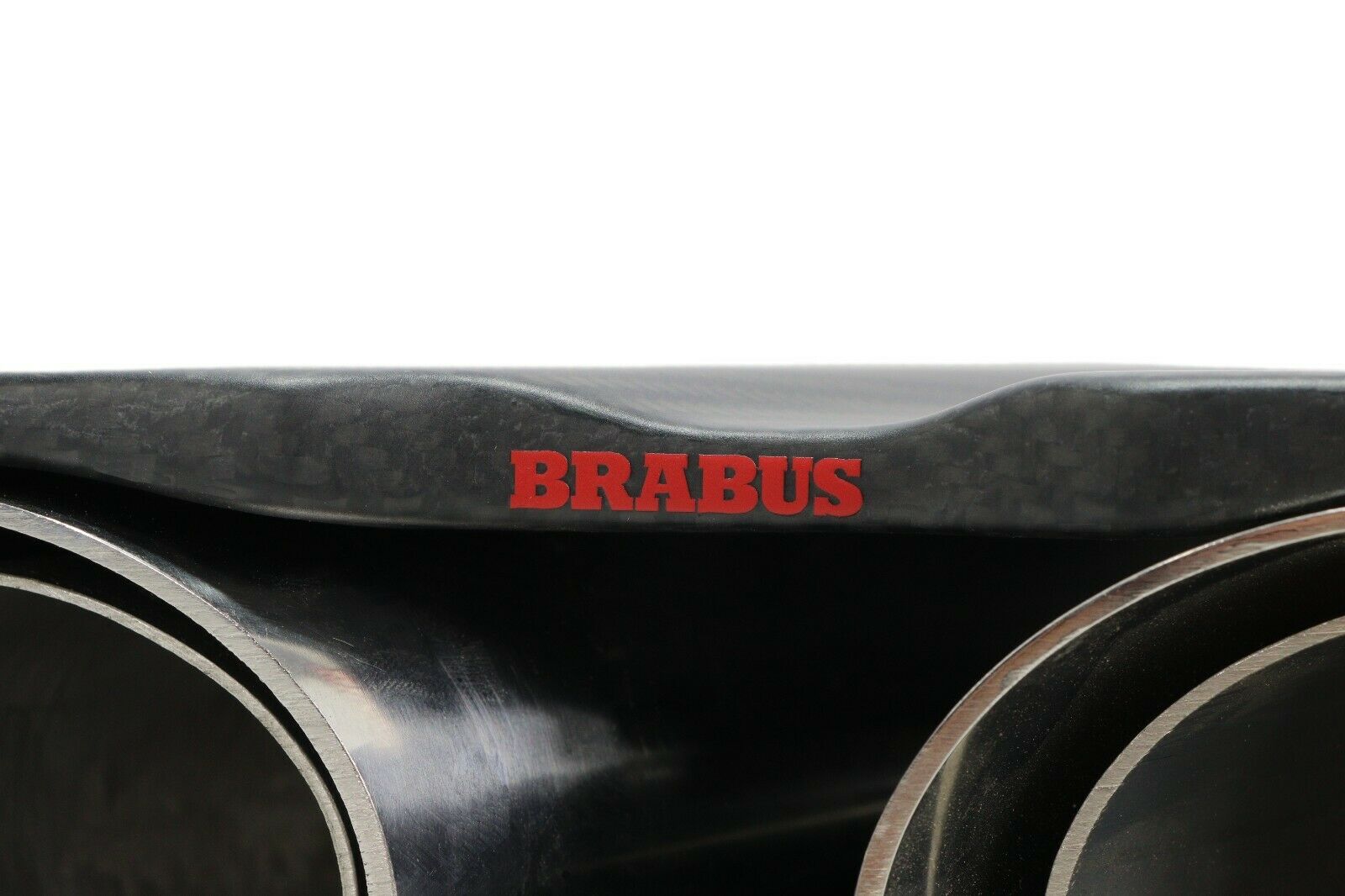 Brabus Rocket Exhaust Pipes Mufflers with LED Illumination for Mercedes-Benz G-Class W463A, crafted from carbon fiber and stainless steel, available in glossy or matte finish.