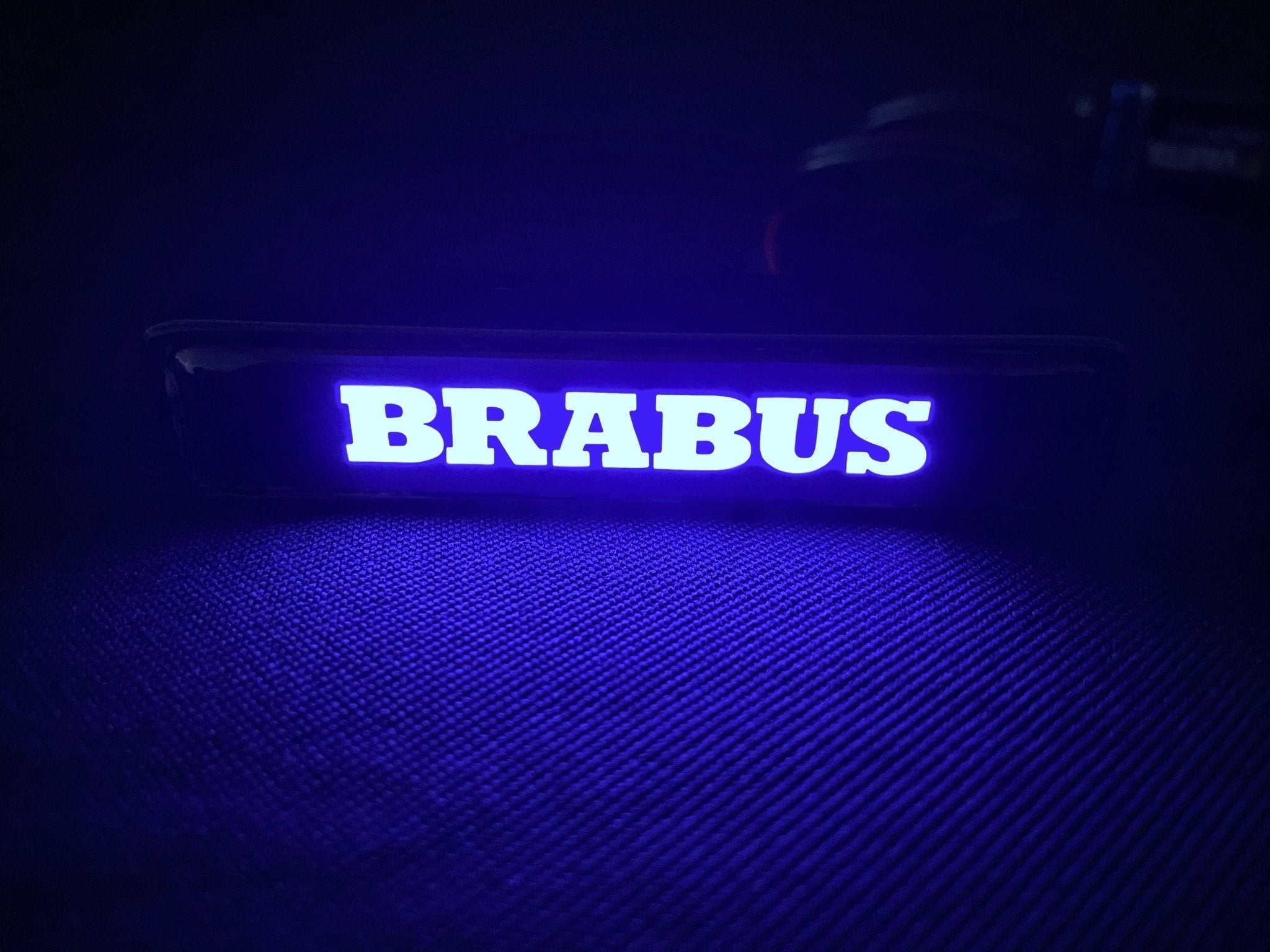 Brabus style Front Grille Blue LED Illuminated Logo Badge Emblem for Mercedes Benz G-Wagon G-Class W463 W463A W465 - Custom Class