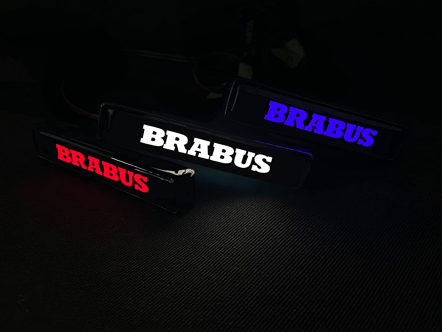 Brabus style Front Grille Red LED Illuminated Logo Badge Emblem for Mercedes Benz G-Wagon G-Class W463 W463A W465 - Custom Class