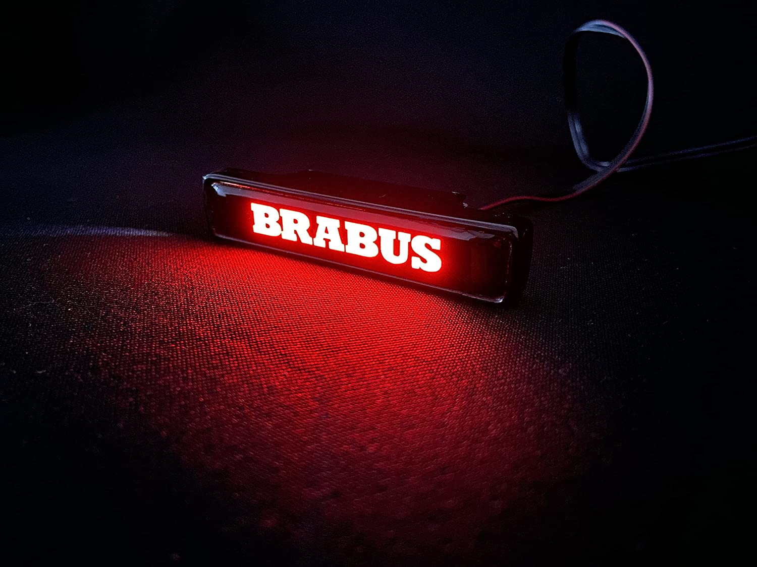 Brabus style Front Grille Red LED Illuminated Logo Badge Emblem for Mercedes Benz G-Wagon G-Class W463 W463A W465 - Custom Class