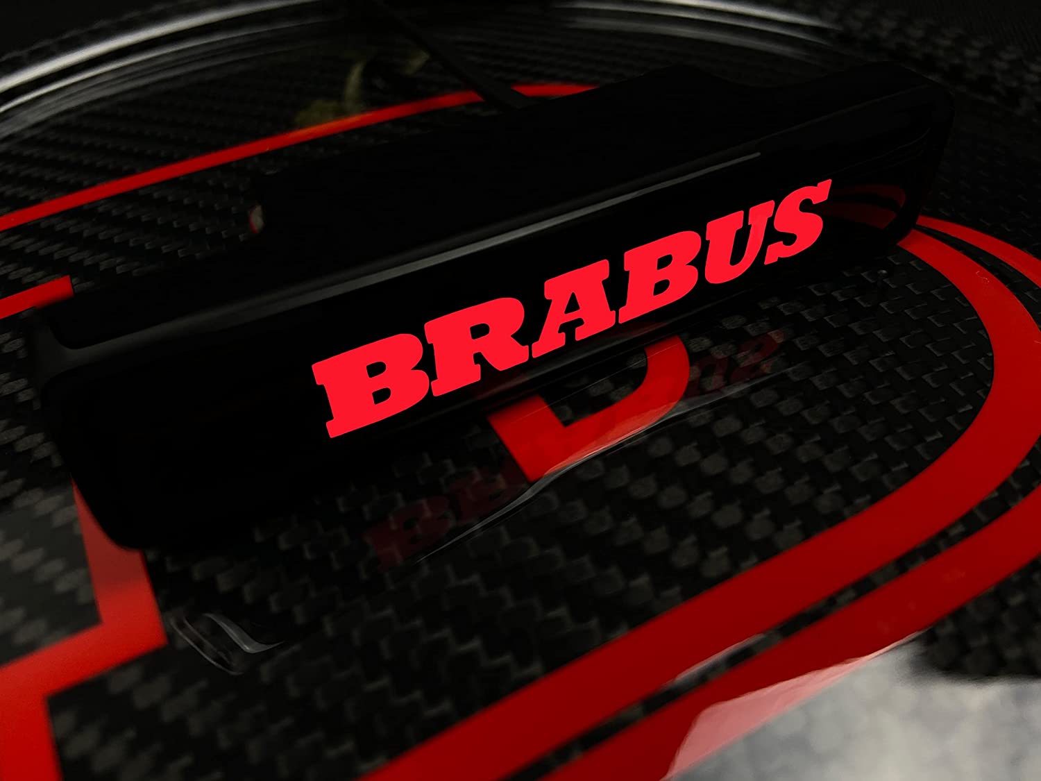 Brabus style Front Grille Red LED Illuminated Logo Badge Emblem for Mercedes Benz G-Wagon G-Class W463 W463A W465 - Custom Class