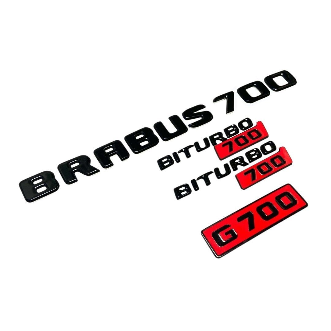 Brabus style set of Badges 700 G700 biturbo Compatible with Mercedes-Benz W463 W463A G-Wagon G-Class