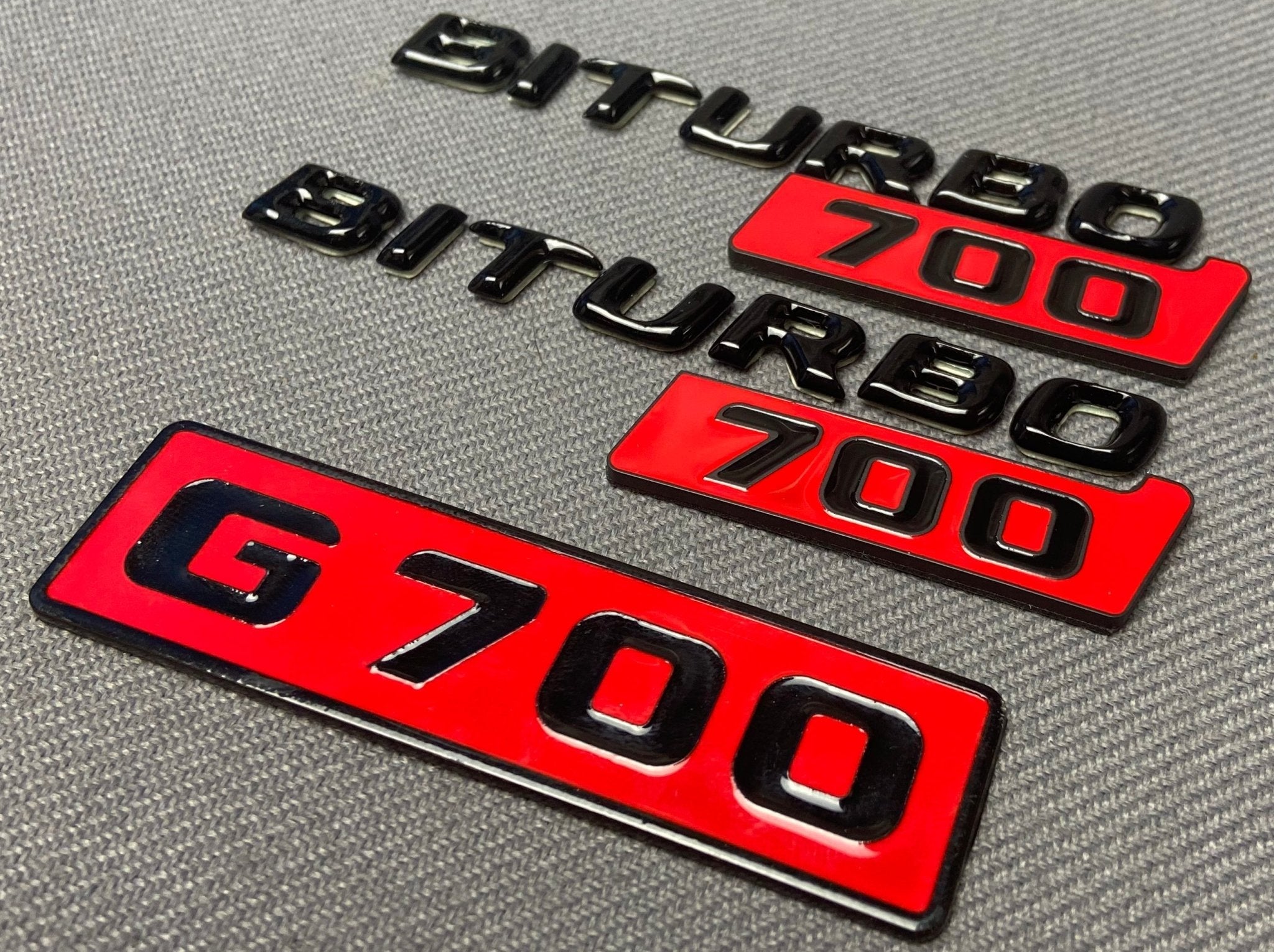 Brabus style set of Badges 700 G700 biturbo Compatible with Mercedes-Benz W463 G-Wagon G-Class - Custom Class