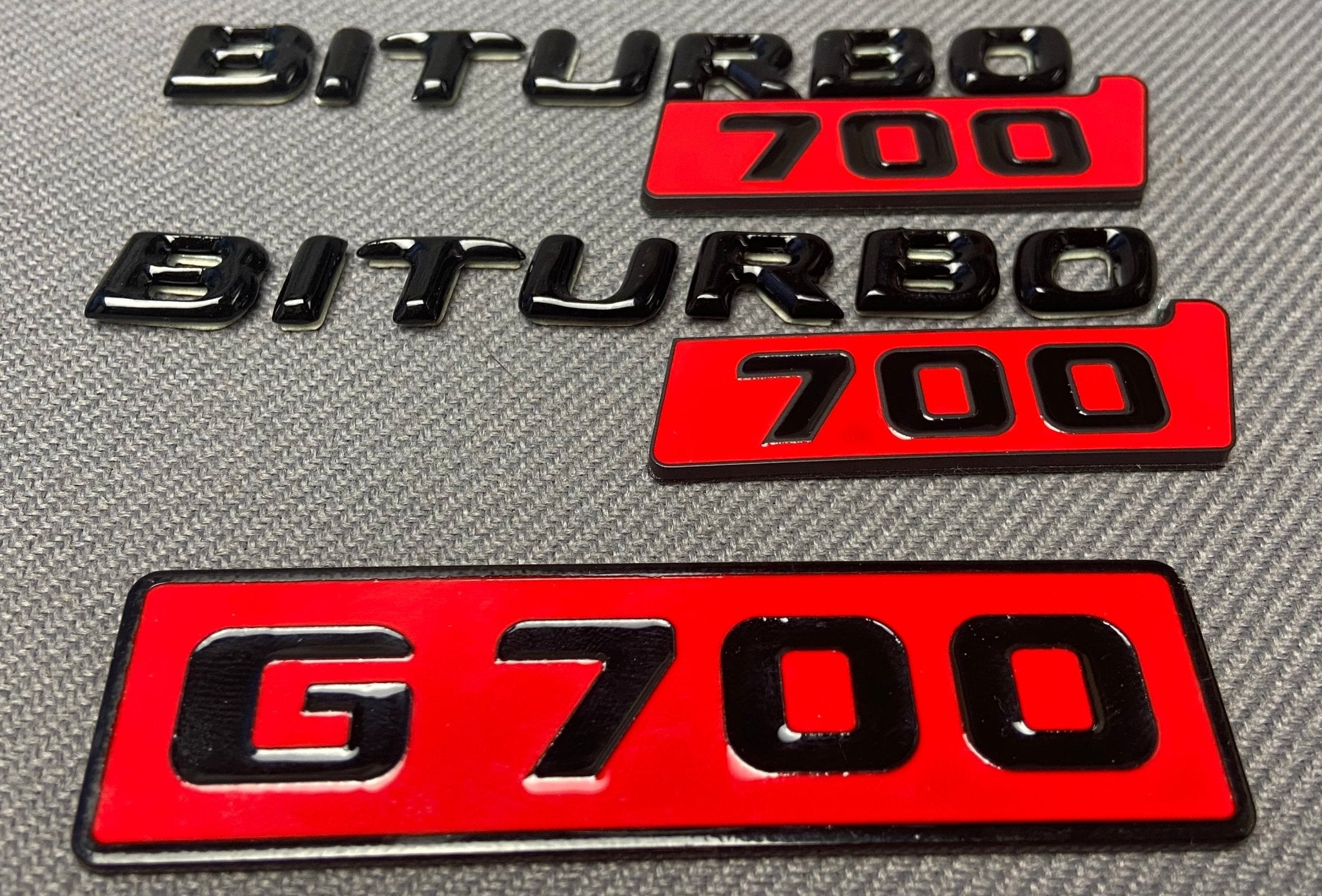 Brabus style set of Badges 700 G700 biturbo Compatible with Mercedes-Benz W463 G-Wagon G-Class - Custom Class