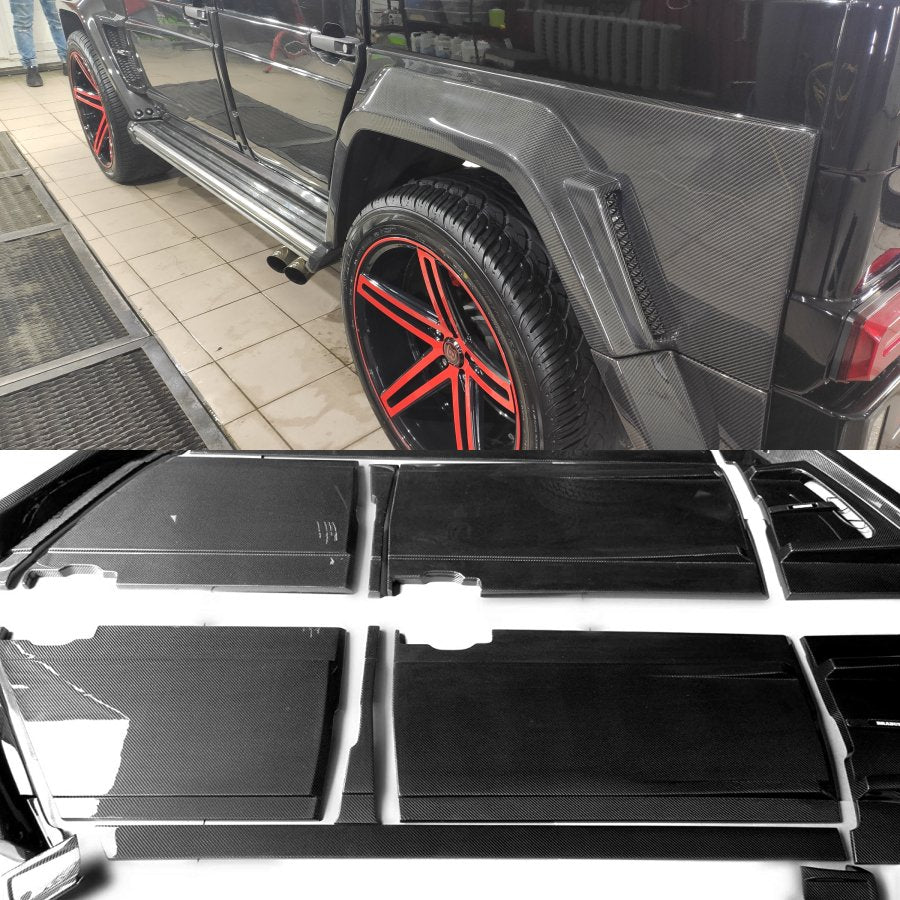 Brabus Widestar Body Exterior Set Carbon 23 pcs for Mercedes-Benz G-Wagon G-Class W463 G63 G55 G500 - Custom Class