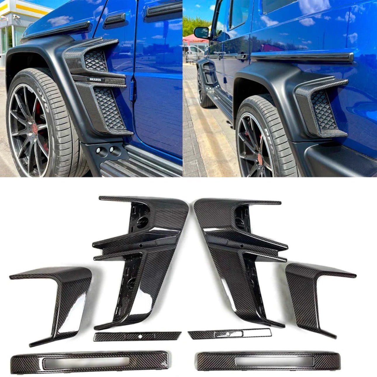 Brabus Widestar carbon fiber insertions 8 pcs for Mercedes-Benz W463A G-Class - Custom Class