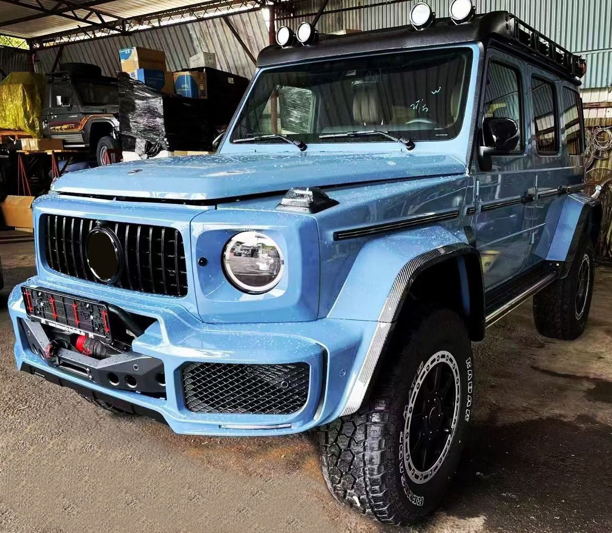 Brabus Widestar Carbon fiber wide extensions 4x4 Squared for fender flares set for W463A G Wagon 2018+ - Custom Class