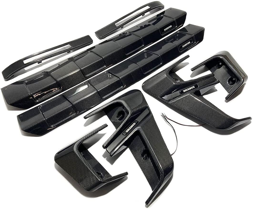 Brabus Widestar Style Carbon Fiber Body Kit Insertions with front and rear diffusers 10 pcs for Mercedes-Benz G-Wagon G-Class W463A W464 G63 G500 - Custom Class