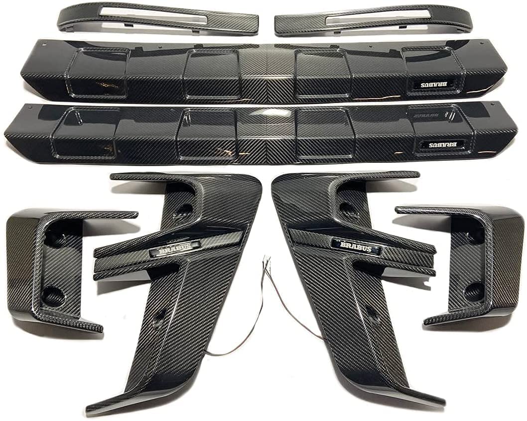 Brabus Widestar Style Carbon Fiber Body Kit Insertions with front and rear diffusers 10 pcs for Mercedes-Benz G-Wagon G-Class W463A W464 G63 G500 - Custom Class