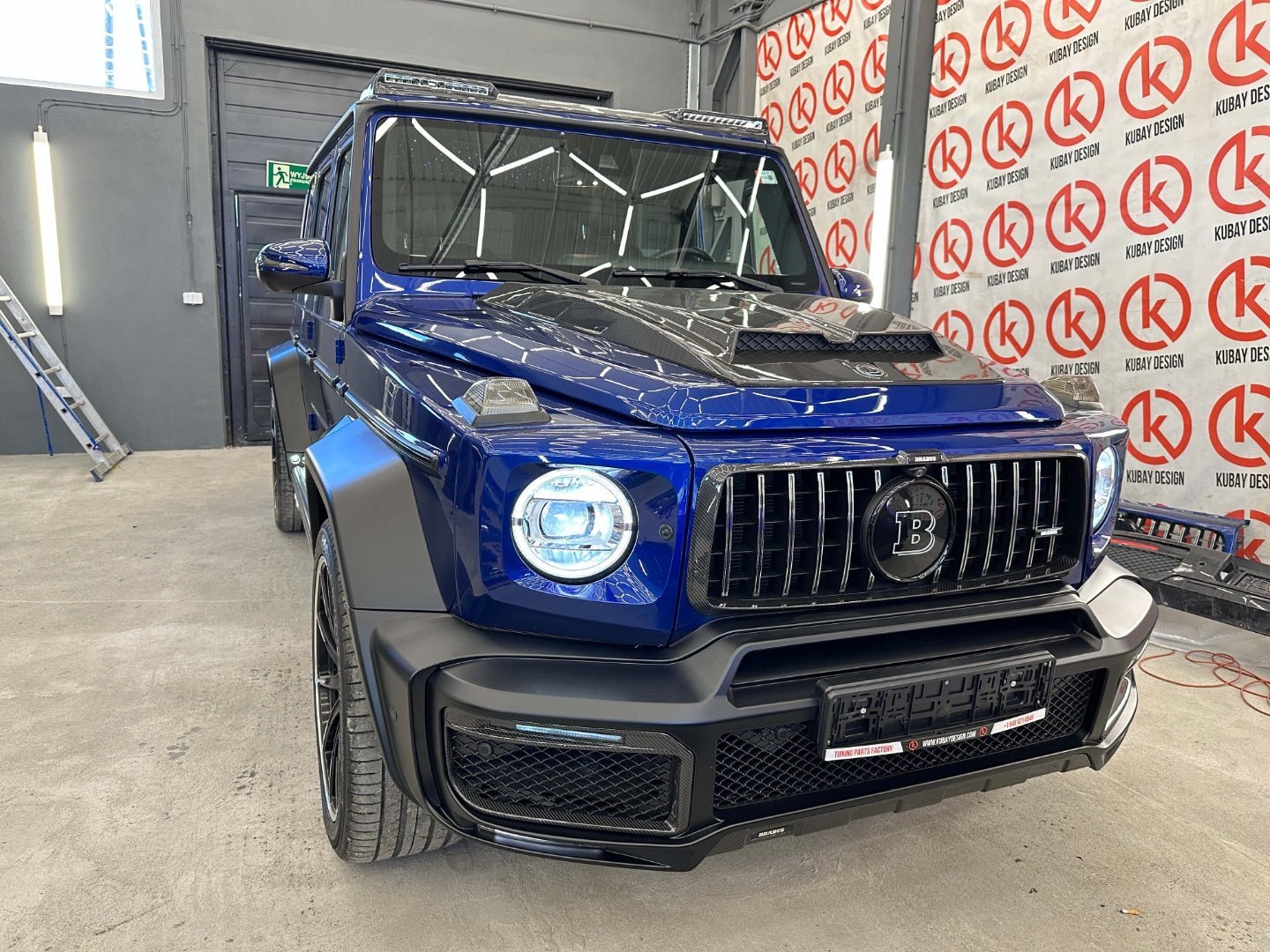 Brabus Widestar Style Carbon Fiber Body Kit Insertions with front and rear diffusers 10 pcs for Mercedes-Benz G-Wagon G-Class W463A W464 G63 G500 - Custom Class