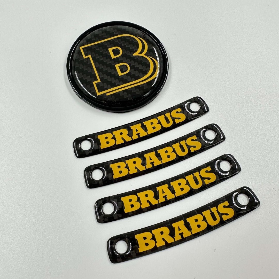 Brabus Yellow badge logo emblem set for Mercedes-Benz W463A W464 G-Class - Custom Class