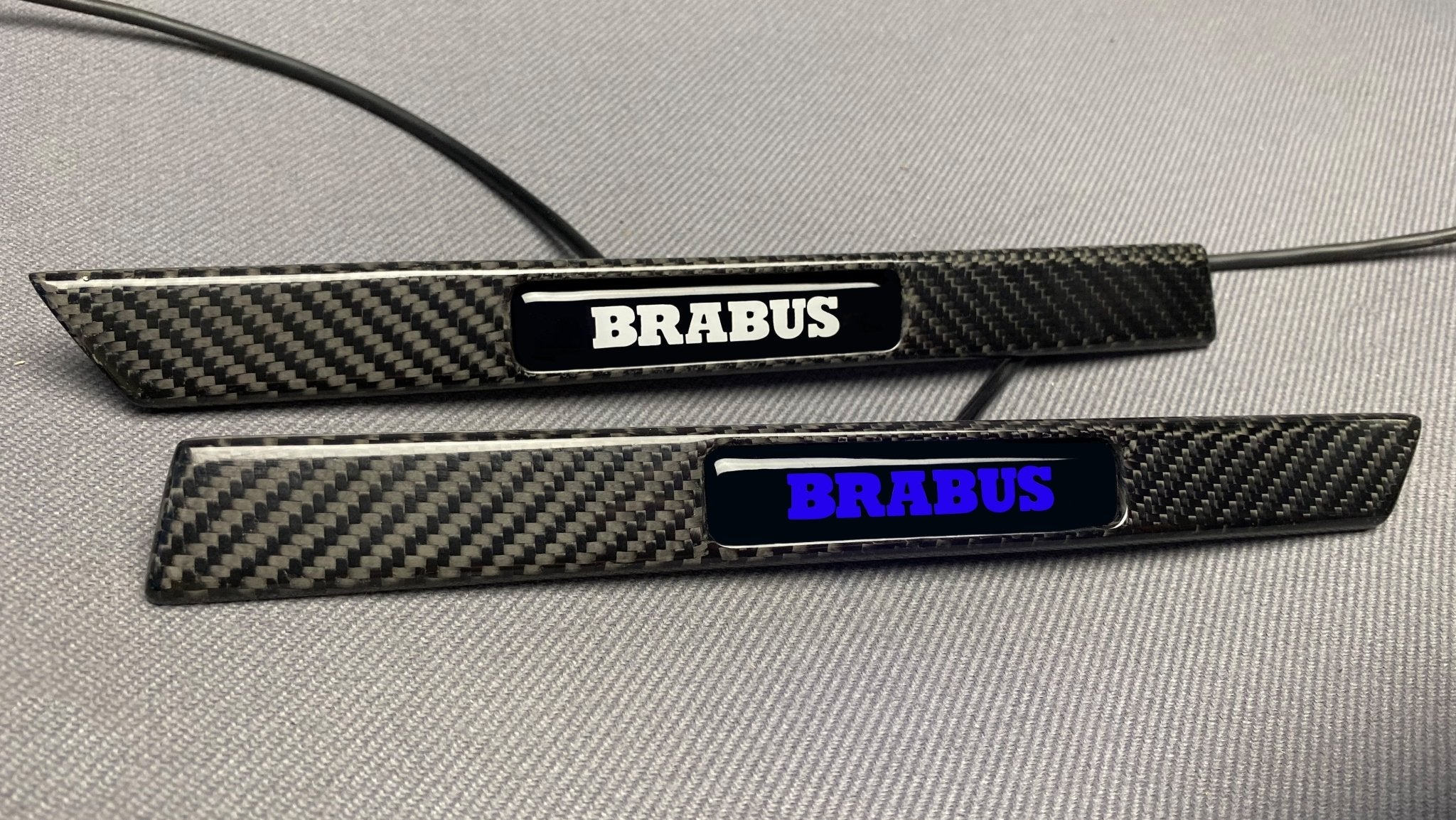 Carbon Fender Insert LED Emblem Brabus Style Badge for Mercedes G Wagon W463A - Custom Class