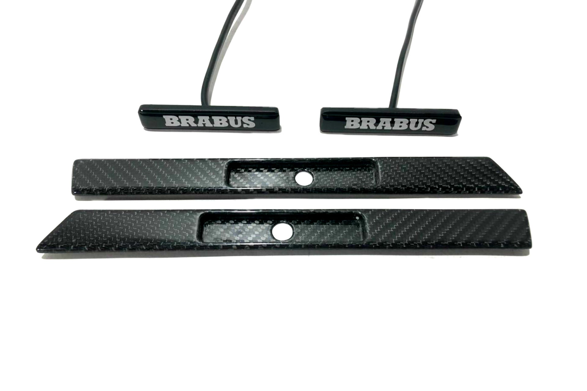 Carbon Fender Insert LED Emblem Brabus Style Badge for Mercedes G Wagon W463A - Custom Class