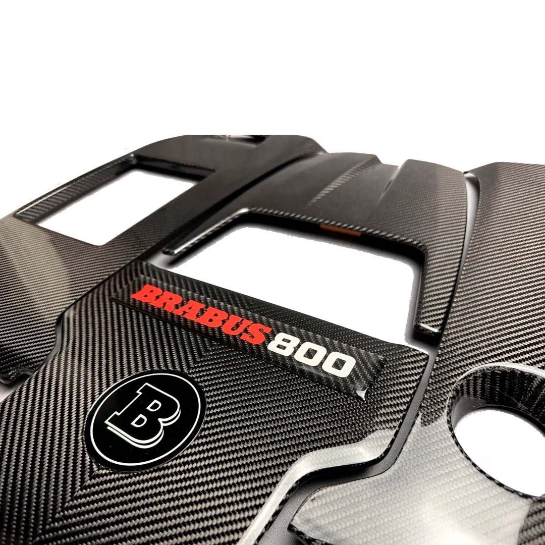 Carbon fiber Brabus 800 engine cover with badges set for AMG Mercedes-Benz W463A W464 G-Wagon G63 G-Class - Custom Class